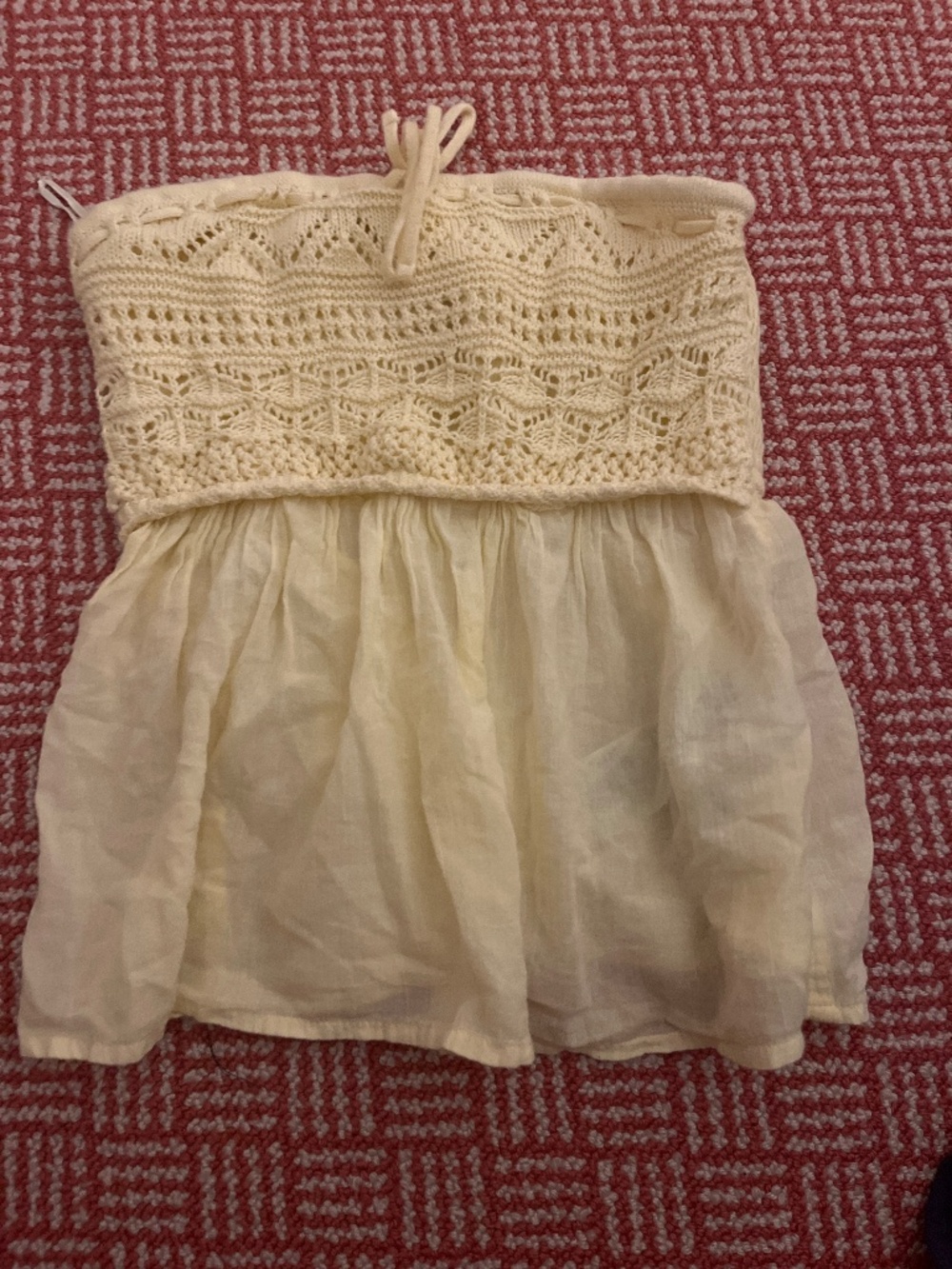 Hollister Yellow knit tube top